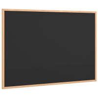 Produktbild för Griffeltavla med massiv fururam svart 80x55 cm
