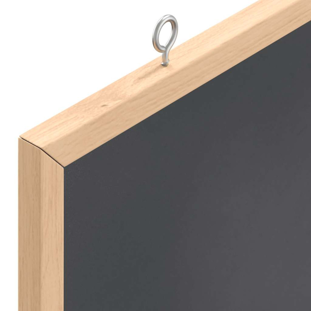Produktbild för Griffeltavla med massiv fururam svart 80x55 cm