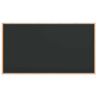 Produktbild för Griffeltavla med massiv fururam svart 100x55 cm