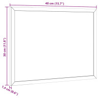Produktbild för Korkskiva med ram av massiv furu 40x30 cm