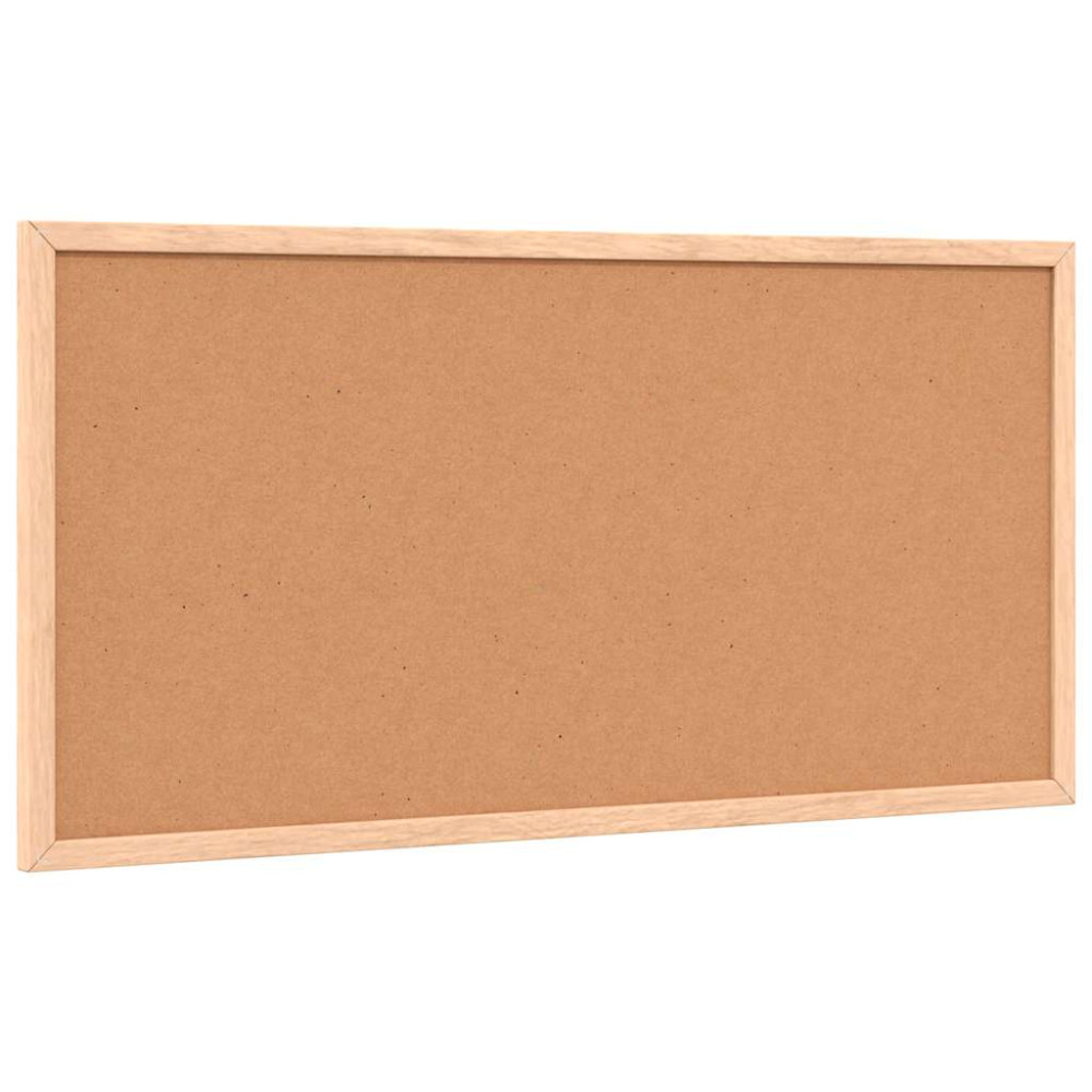 Produktbild för Korktavla med massiv fururam 60x30 cm