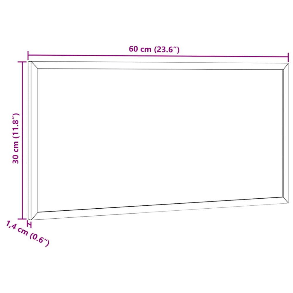 Produktbild för Korktavla med massiv fururam 60x30 cm