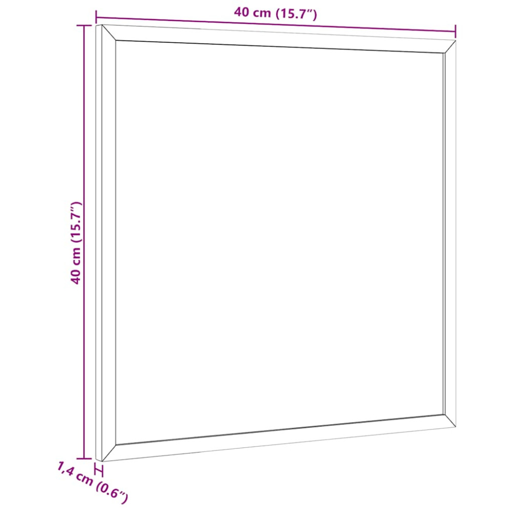Produktbild för Korkskiva med ram av massiv furu 40x40 cm