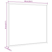 Produktbild för Korktavla med massiv fururam 60x55 cm