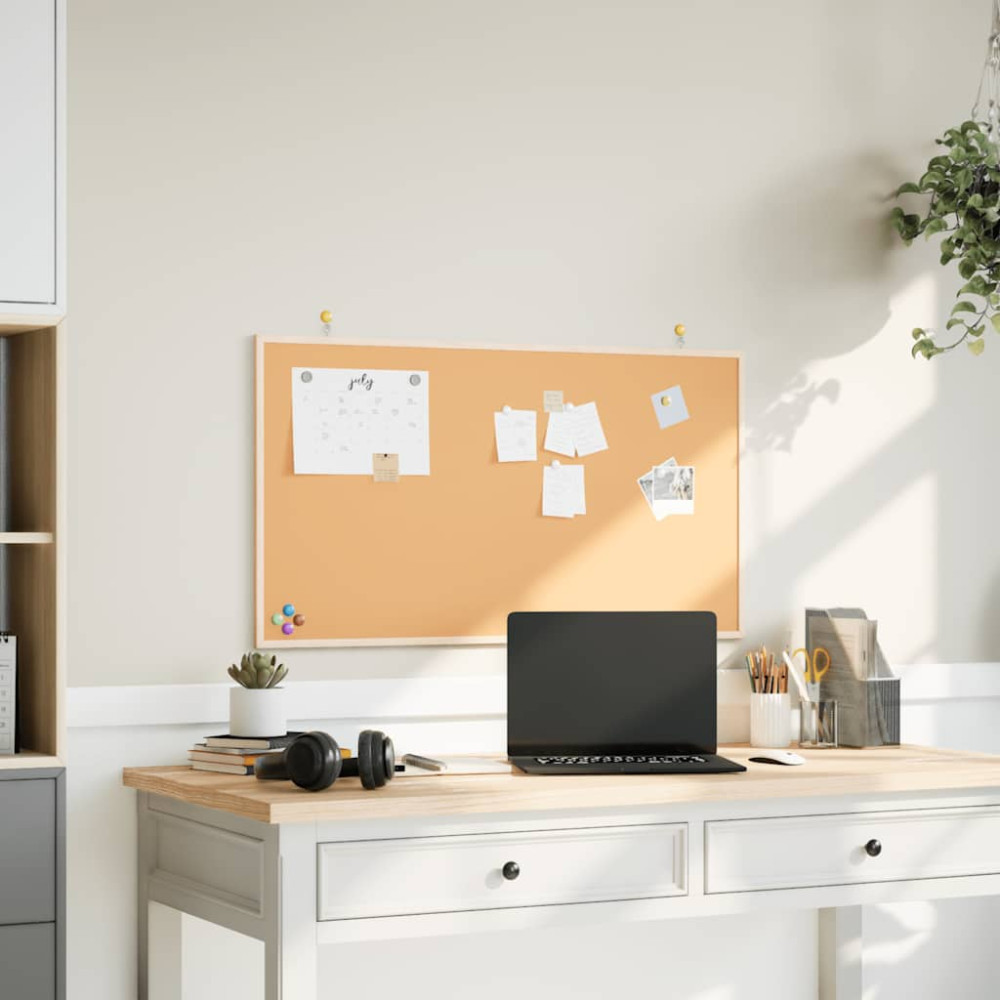 Produktbild för Korktavla med massiv fururam 100x55 cm