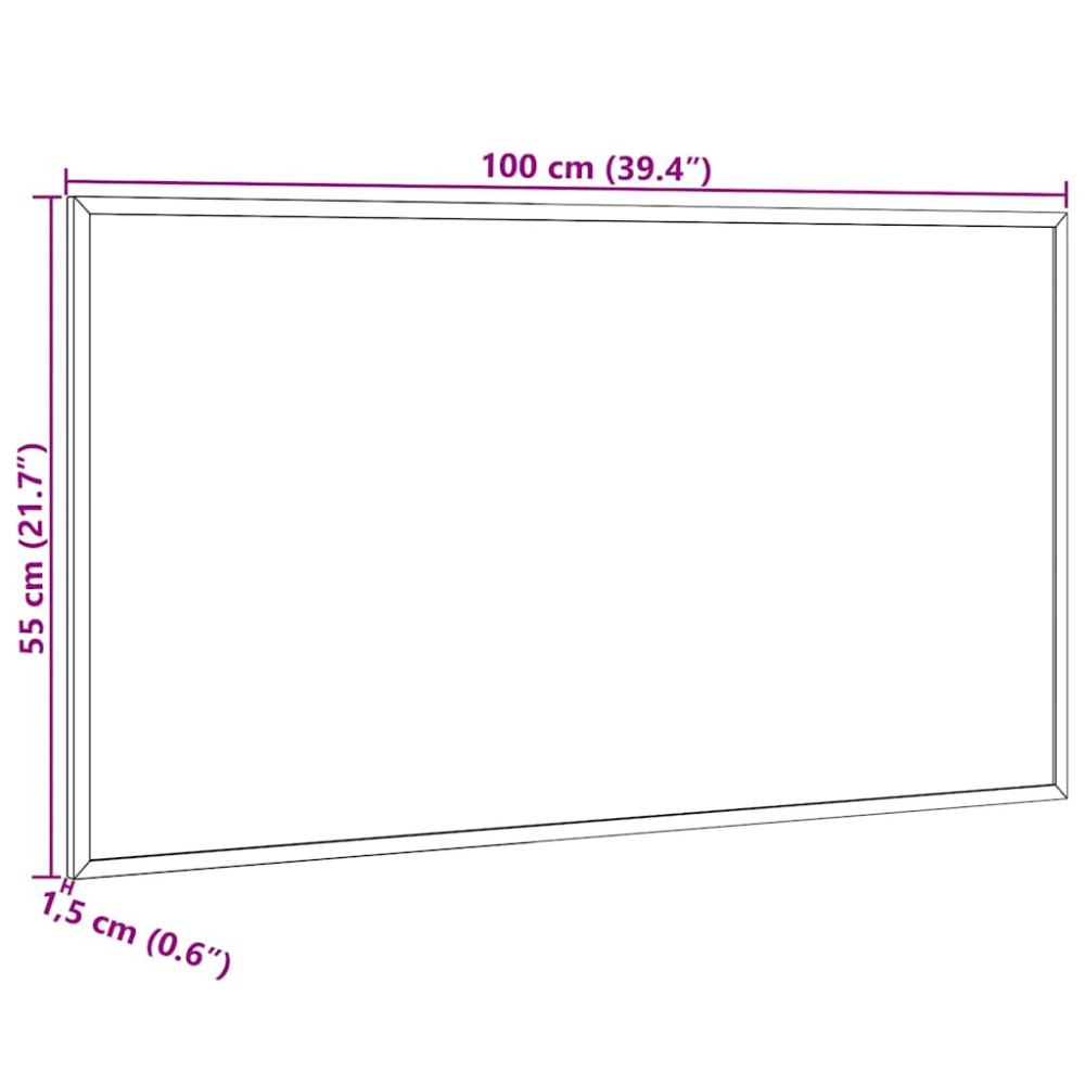 Produktbild för Korktavla med massiv fururam 100x55 cm