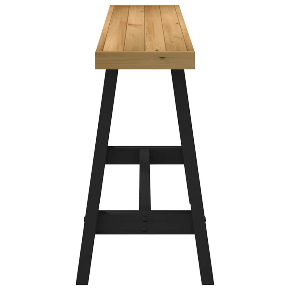 Produktbild för Konsolbord NOAIN A-formade ben 120x30x75 cm massiv furu