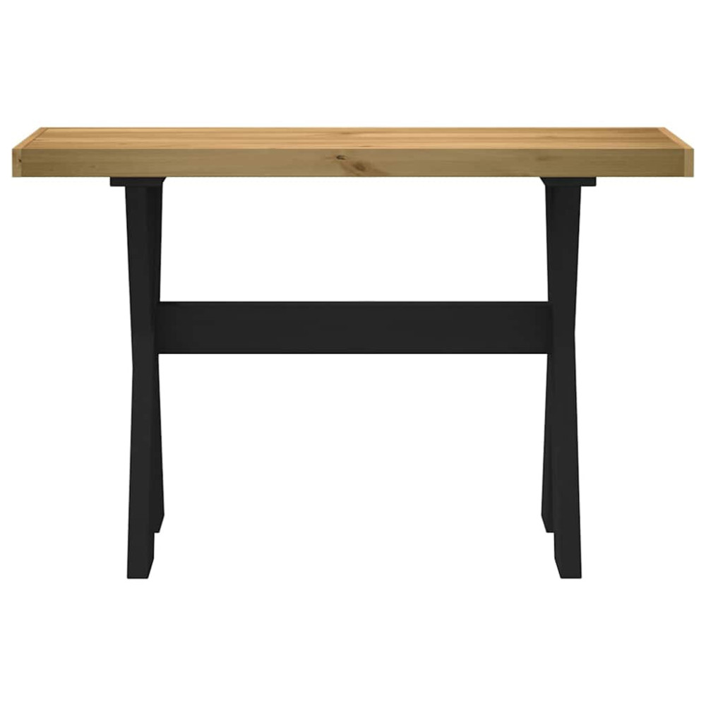 Produktbild för Konsolbord NOAIN X-formade ben 120x30x75 cm massiv furu