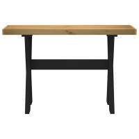 Produktbild för Konsolbord NOAIN X-formade ben 120x30x75 cm massiv furu