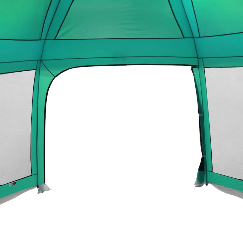 Produktbild för Pooltält med avtagbara gylf- och nätväggar havsgrönt 512x458 cm