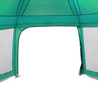 Produktbild för Pooltält med avtagbara gylf- och nätväggar havsgrönt 512x458 cm