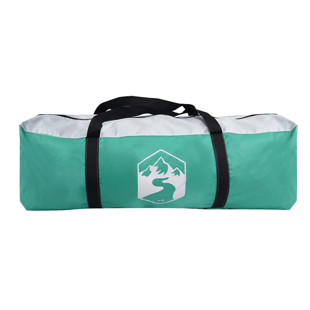Produktbild för Pooltält med avtagbara gylf- och nätväggar havsgrönt 512x458 cm