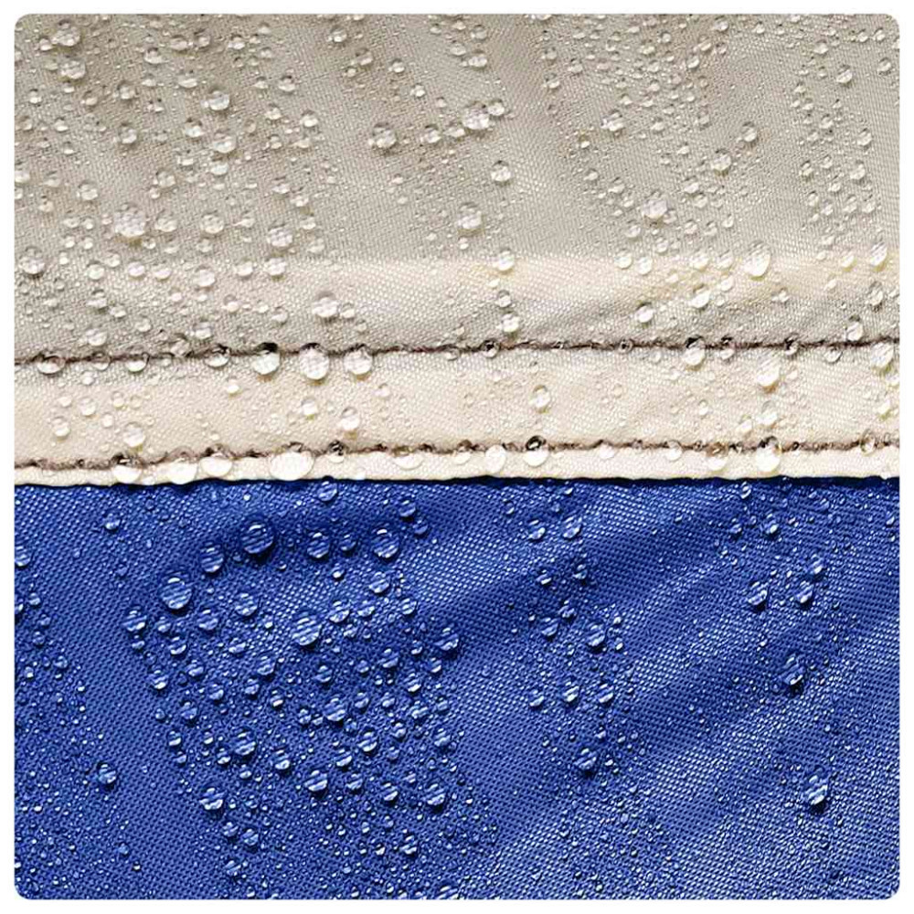 Produktbild för Pooltält med avtagbara gylf- och nätväggar azurblå 618x532 cm
