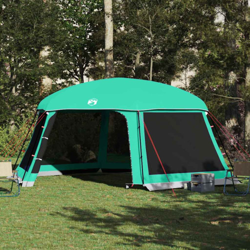 vidaXL Pooltält med avtagbara gylf- och nätväggar havsgrönt 618x532 cm