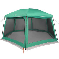 Produktbild för Pooltält med avtagbara gylf- och nätväggar havsgrönt 618x532 cm