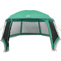 Produktbild för Pooltält med avtagbara gylf- och nätväggar havsgrönt 618x532 cm