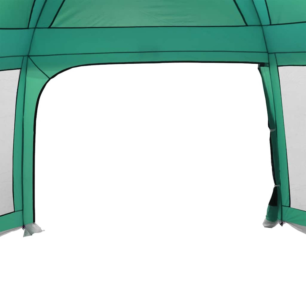 Produktbild för Pooltält med avtagbara gylf- och nätväggar havsgrönt 670x590 cm