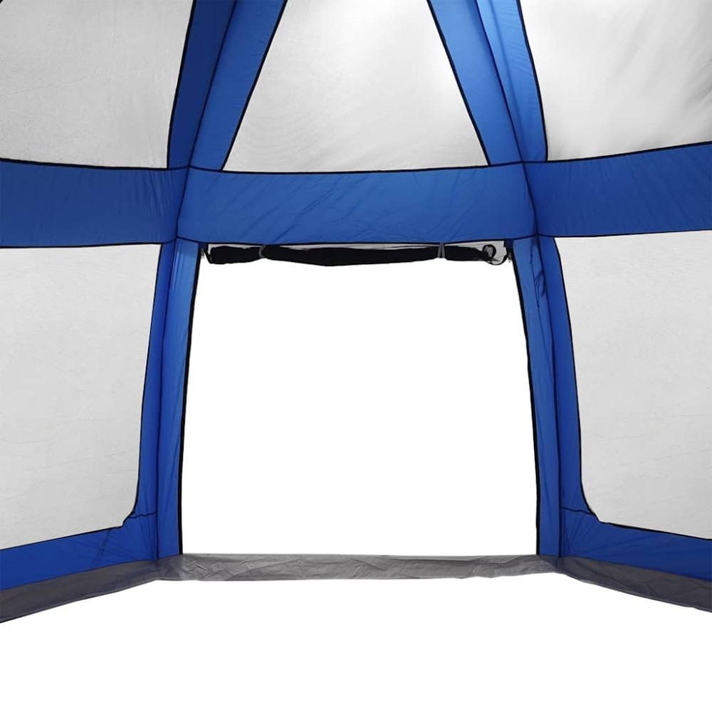 Produktbild för Pooltält med avtagbara gylf- och nätväggar azurblå 510x510 cm