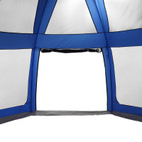 Produktbild för Pooltält med avtagbara gylf- och nätväggar azurblå 510x510 cm