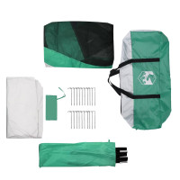 Produktbild för Pooltält med avtagbara gylf- och nätväggar havsgrönt 612x612 cm