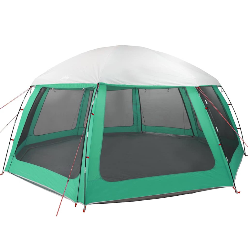 Produktbild för Pooltält med avtagbara gylf- och nätväggar havsgrönt 612x612 cm