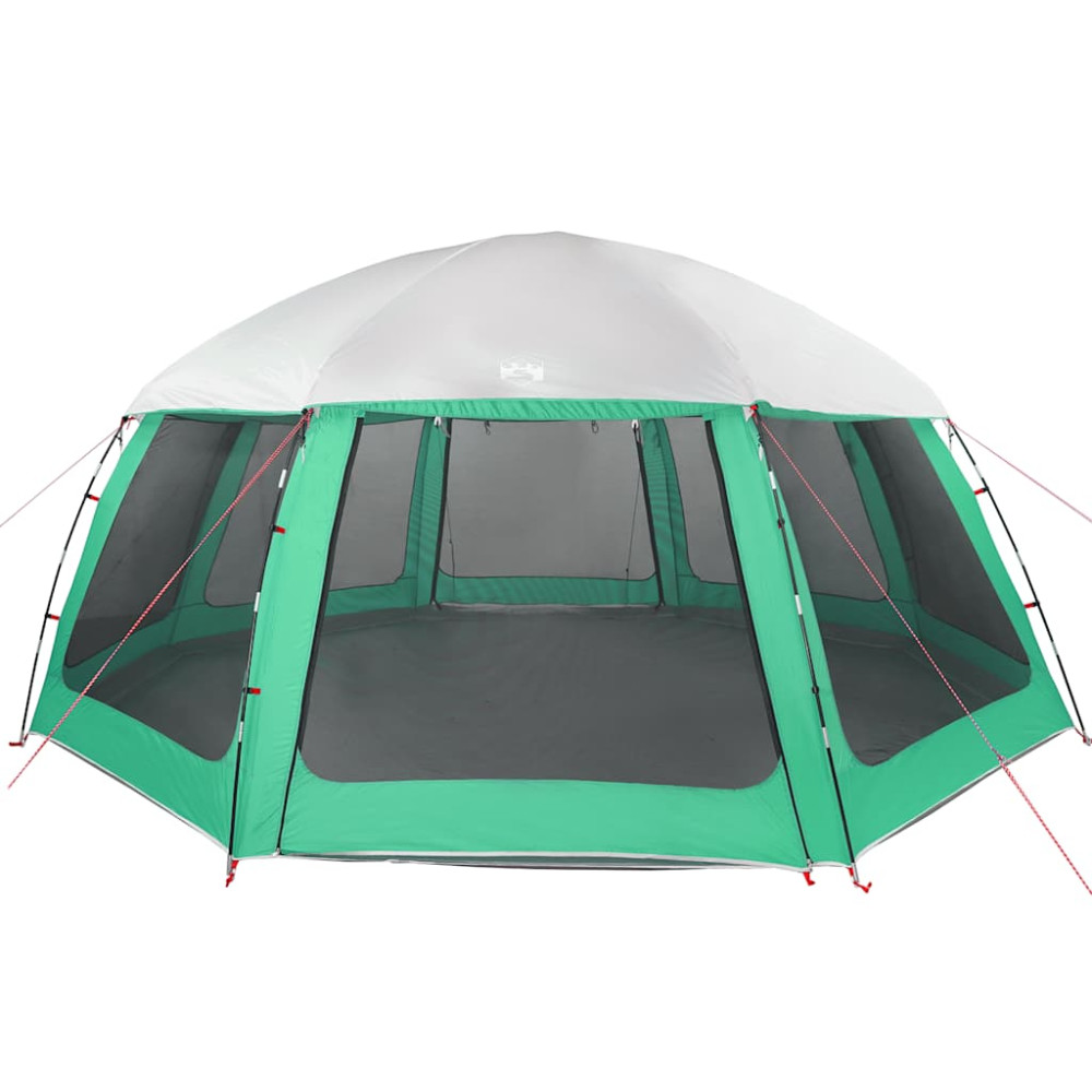 Produktbild för Pooltält med avtagbara gylf- och nätväggar havsgrönt 612x612 cm
