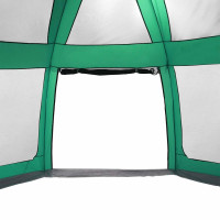 Produktbild för Pooltält med avtagbara gylf- och nätväggar havsgrönt 612x612 cm