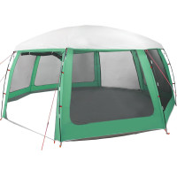 Produktbild för Pooltält med avtagbara gylf- och nätväggar havsgrönt 690x690 cm