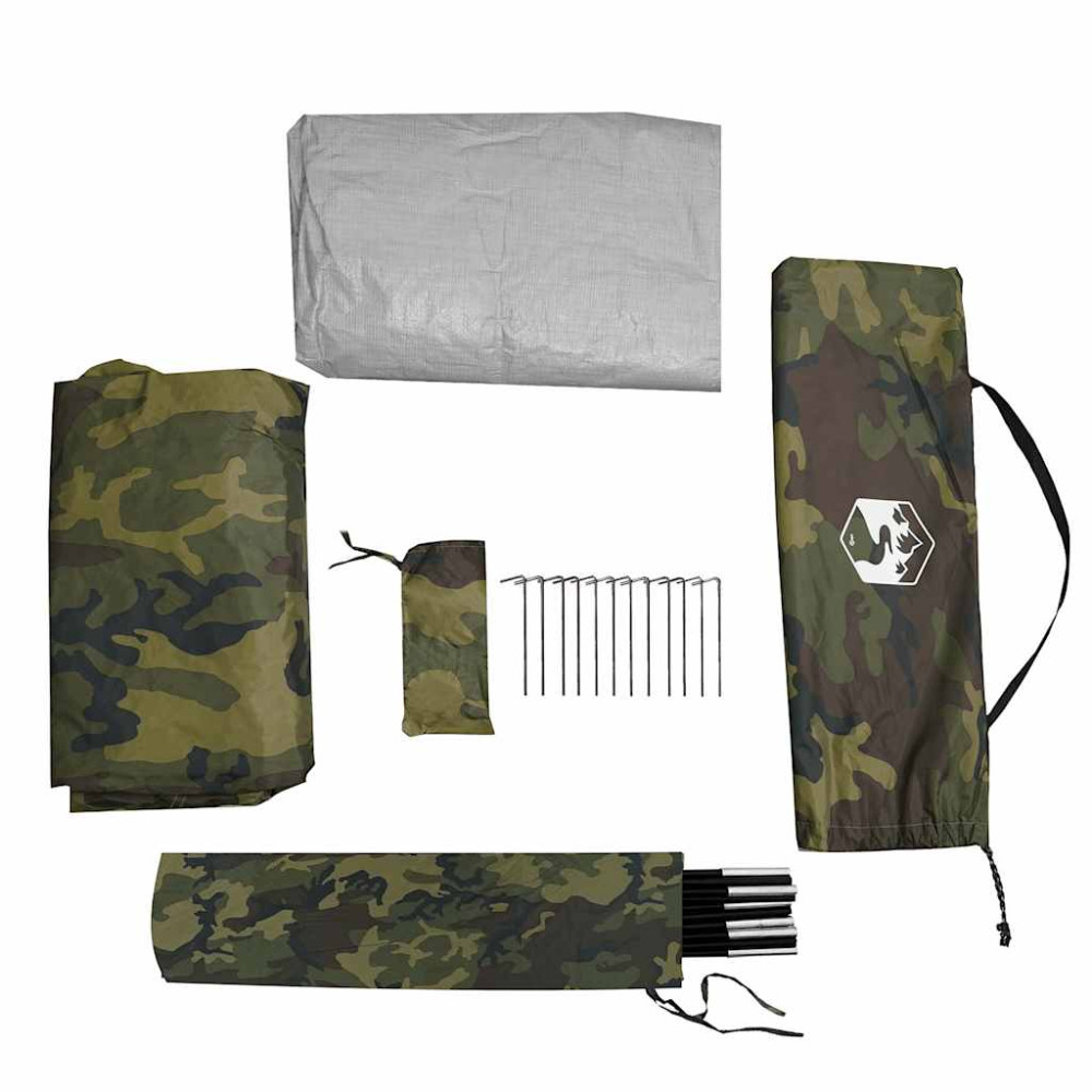Produktbild för Fisketält 3-personers kamouflage vattentätt