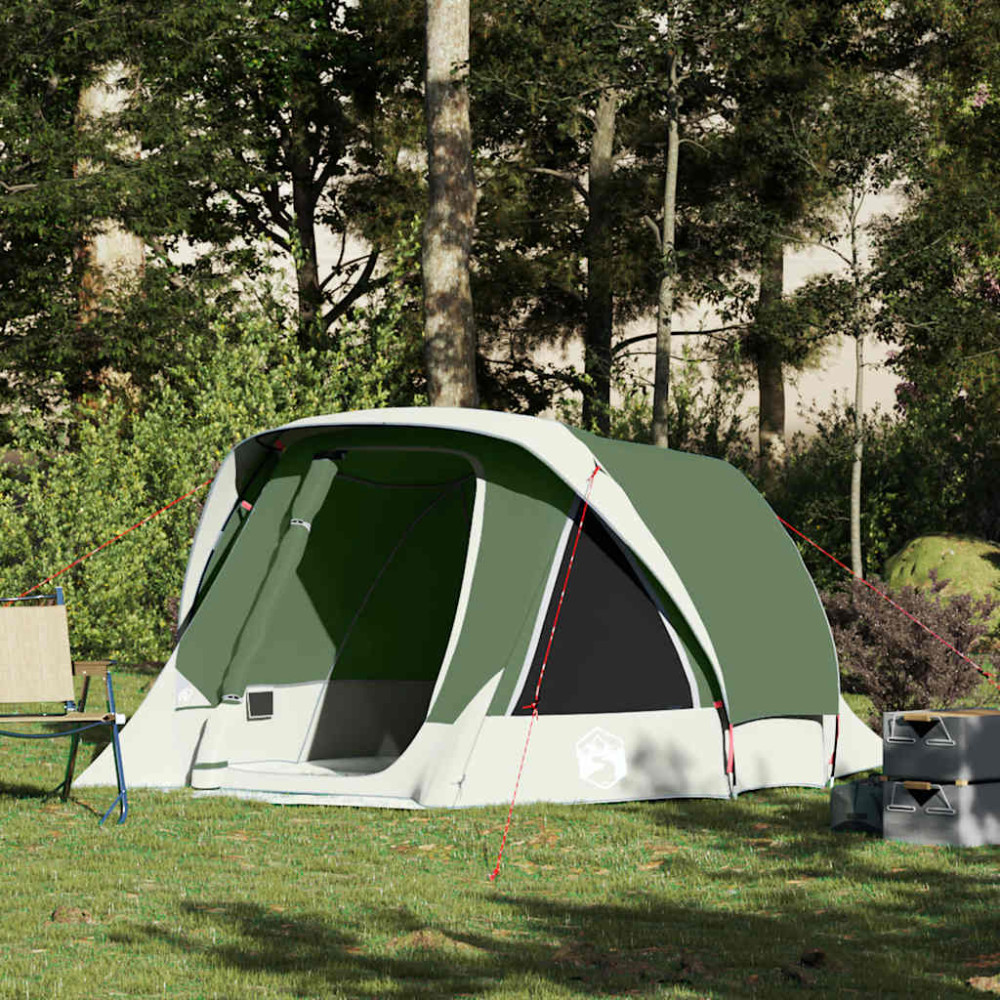 Produktbild för Campingtält 4 personer grön vattentätt