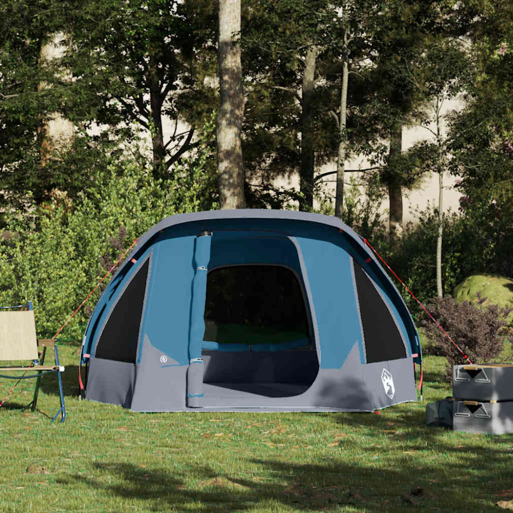 Produktbild för Campingtält 4 personer blå vattentätt