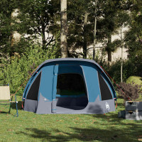 Produktbild för Campingtält 4 personer blå vattentätt