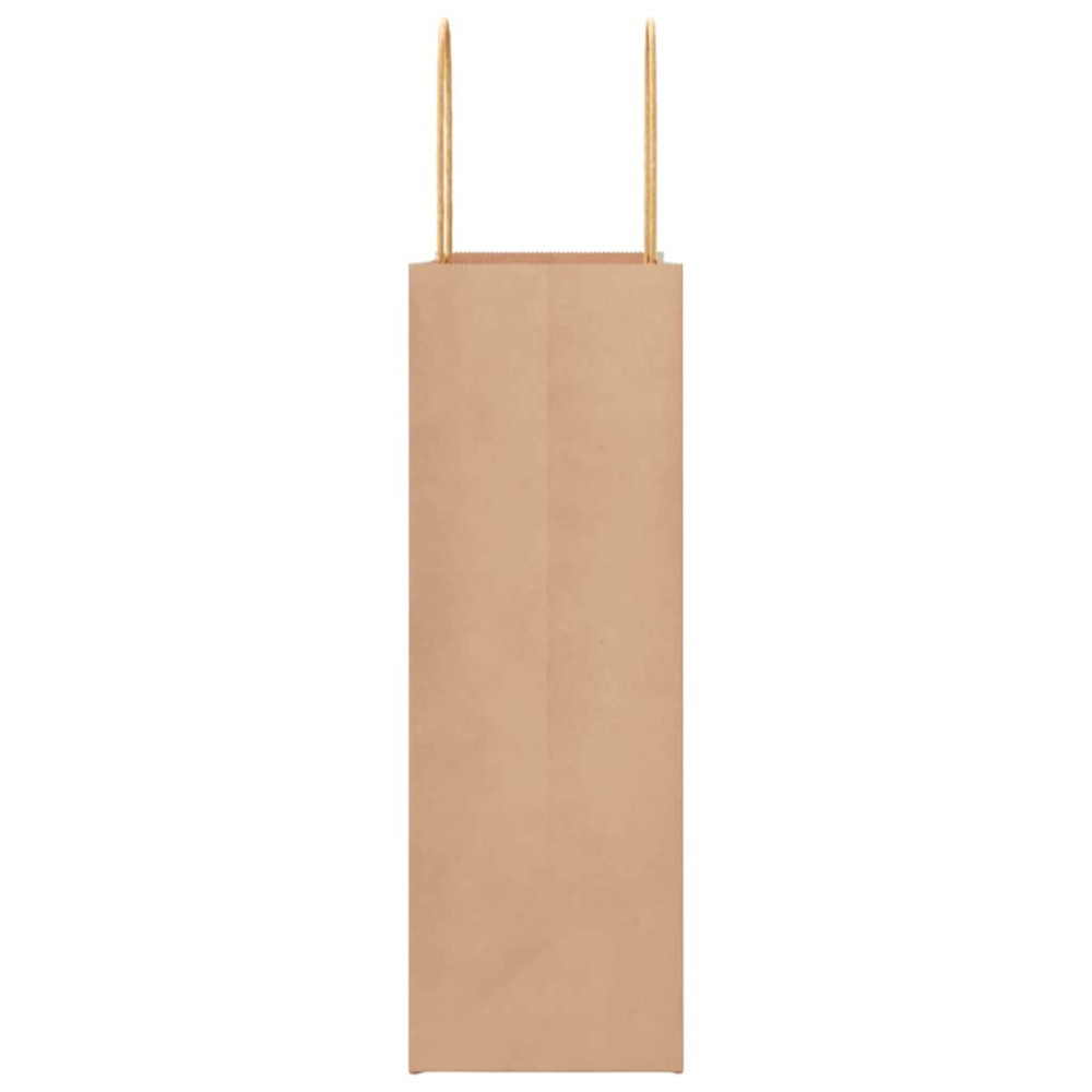 Produktbild för Papperspåsar 250 st med handtag brun 26x12x35 cm