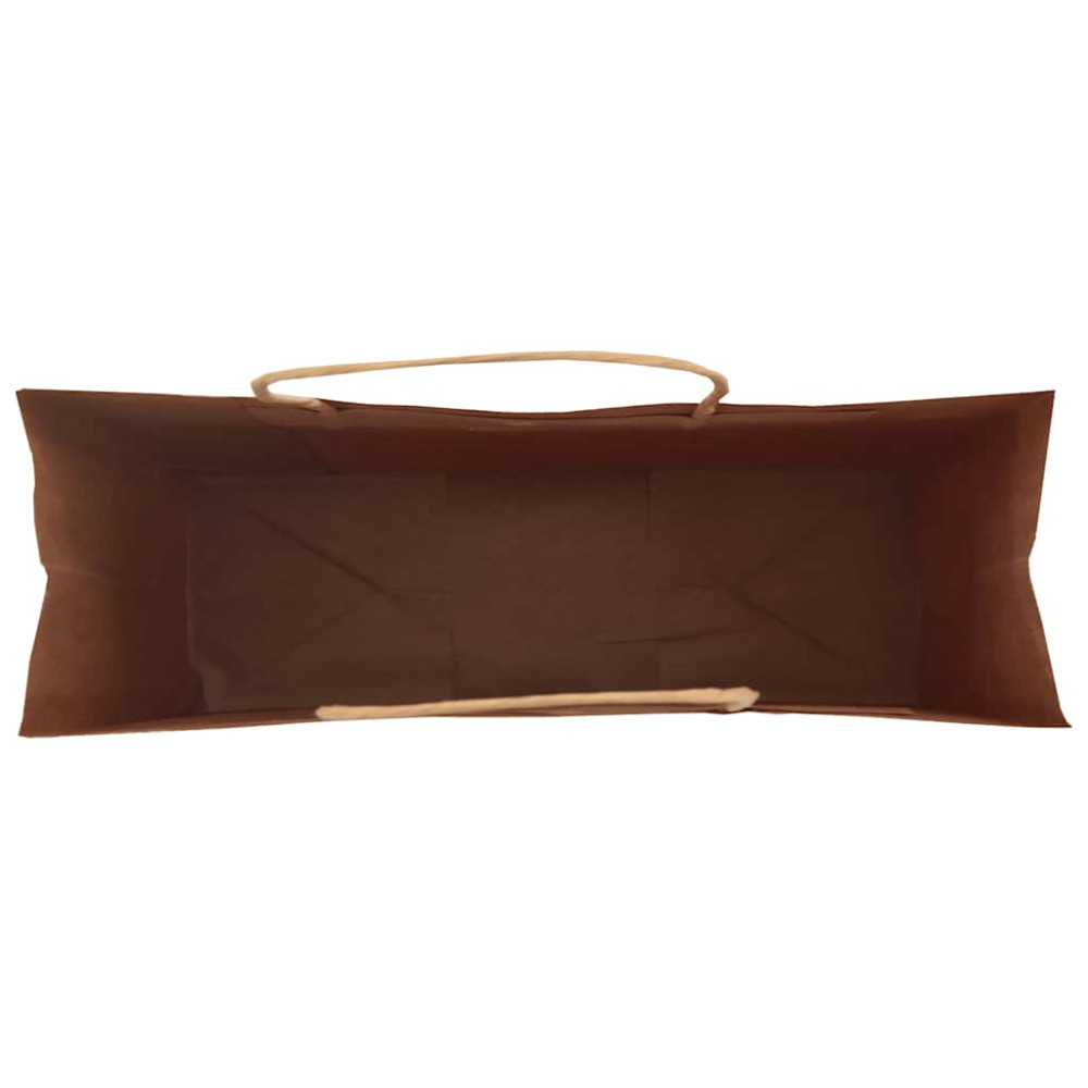 Produktbild för Papperspåsar 250 st med handtag brun 32x12x42 cm