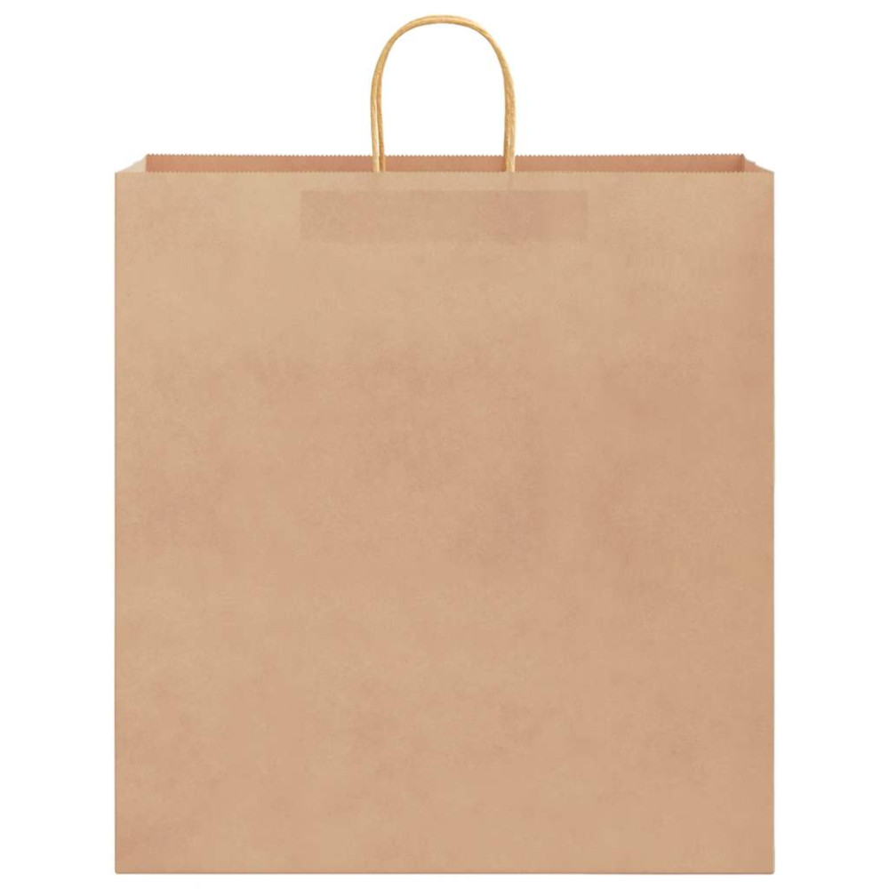 Produktbild för Papperspåsar 250 st med handtag brun 45x17x48 cm