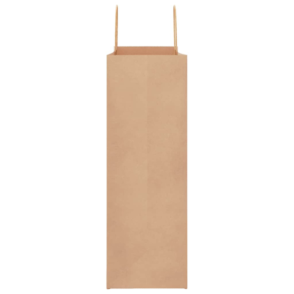 Produktbild för Papperspåsar 250 st med handtag brun 45x17x48 cm