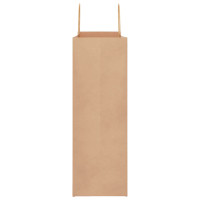 Produktbild för Papperspåsar 250 st med handtag brun 45x17x48 cm