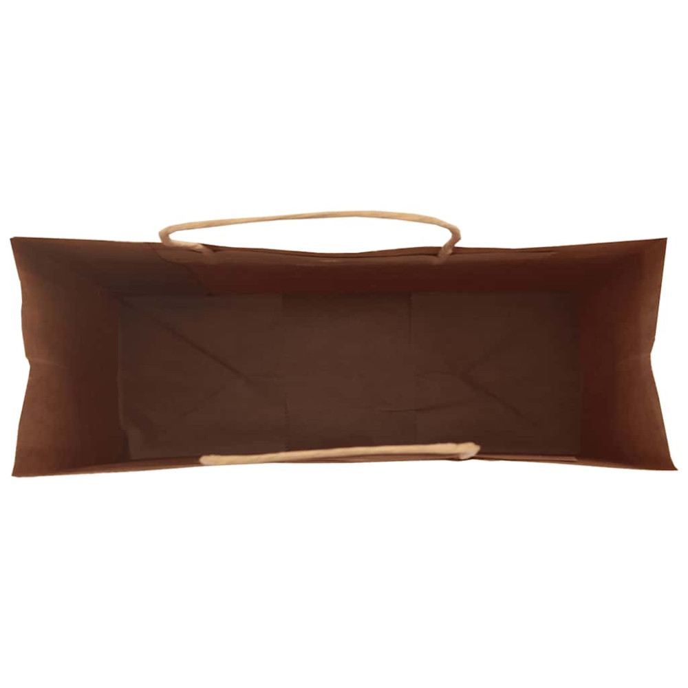 Produktbild för Papperspåsar 250 st med handtag brun 45x17x48 cm