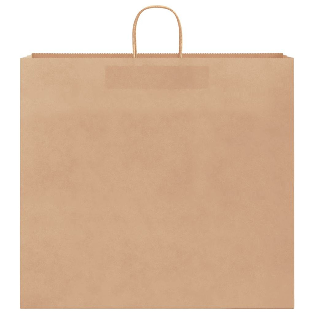 Produktbild för Papperspåsar 250 st med handtag brun 54x15x49 cm