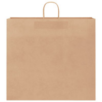 Produktbild för Papperspåsar 250 st med handtag brun 54x15x49 cm