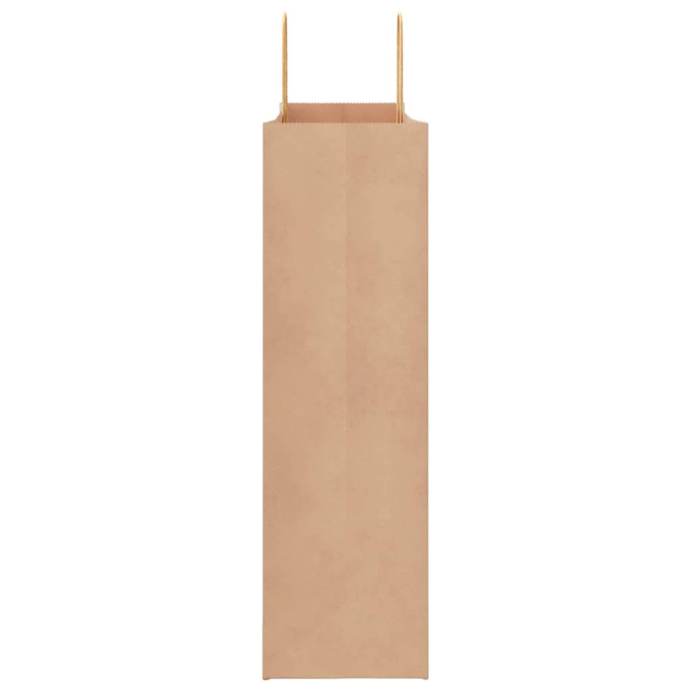 Produktbild för Papperspåsar 250 st med handtag brun 54x15x49 cm