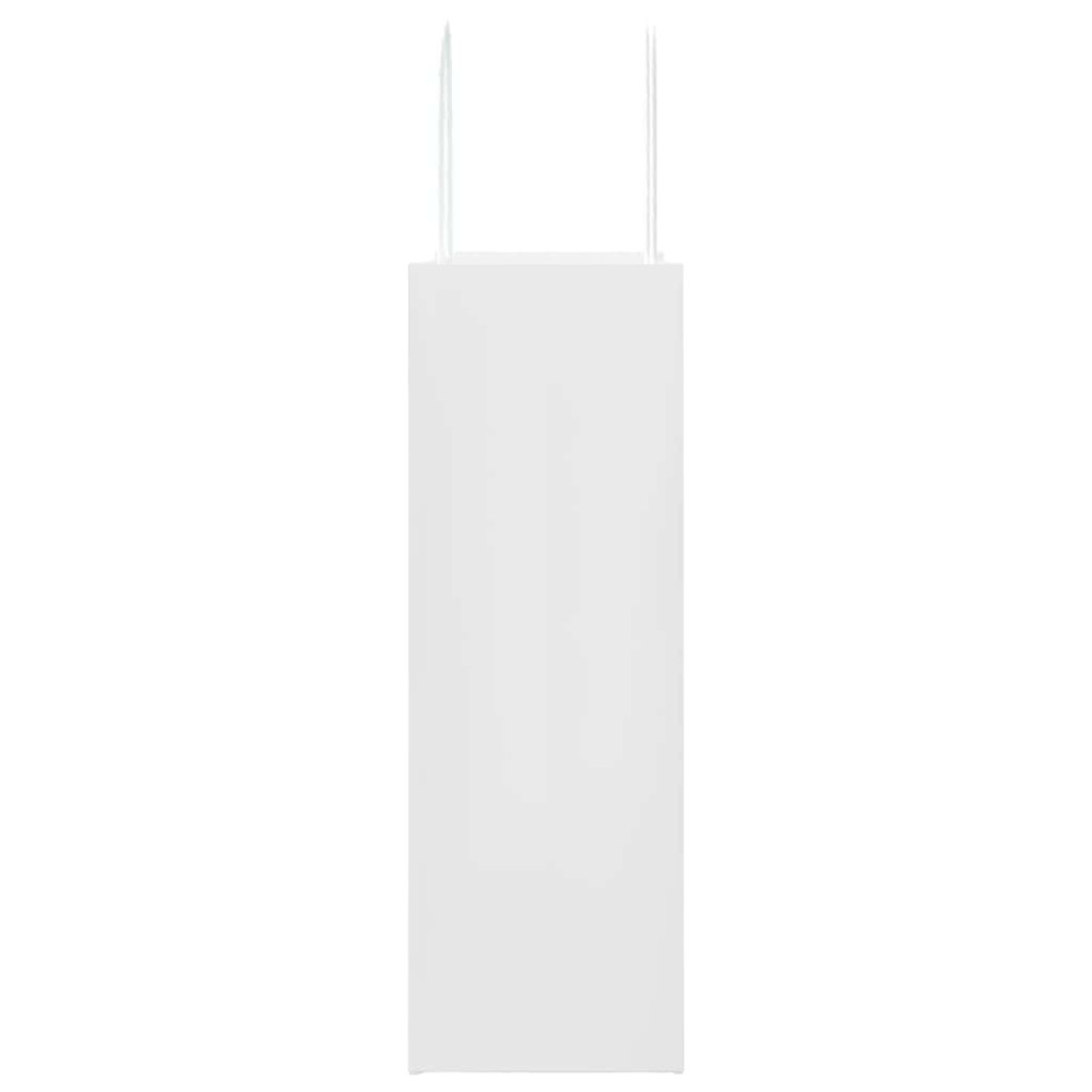 Produktbild för Papperspåsar 50 st med handtag vit 26x12x35 cm