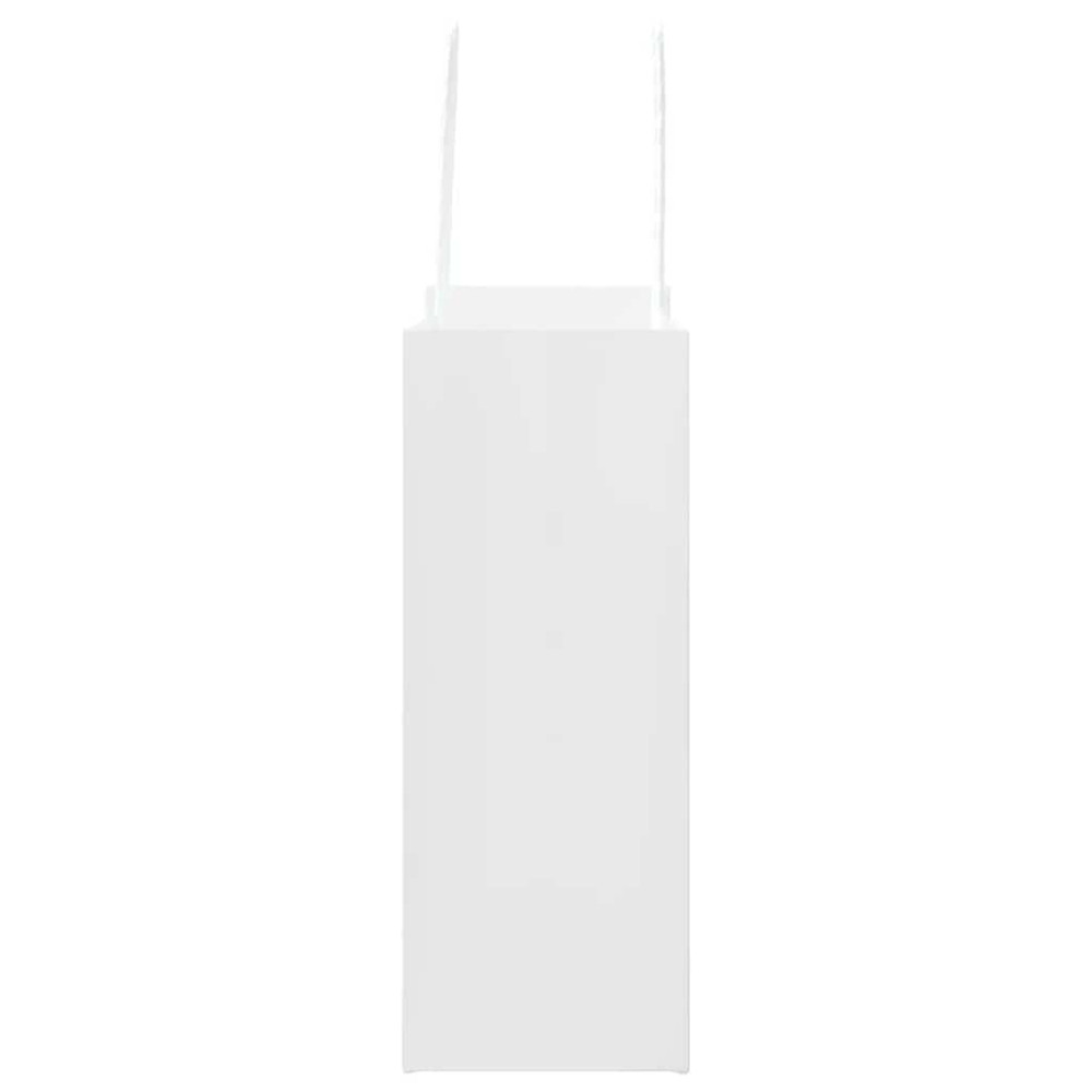 Produktbild för Papperspåsar 250 st med handtag vit 18x8x22 cm