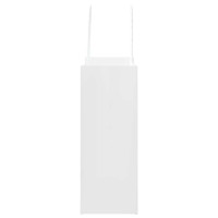 Produktbild för Papperspåsar 250 st med handtag vit 18x8x22 cm
