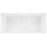 Produktbild för Papperspåsar 250 st med handtag vit 18x8x22 cm