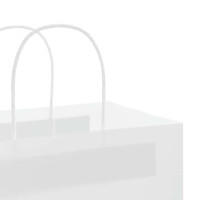 Produktbild för Papperspåsar 250 st med handtag vit 21x11x31 cm