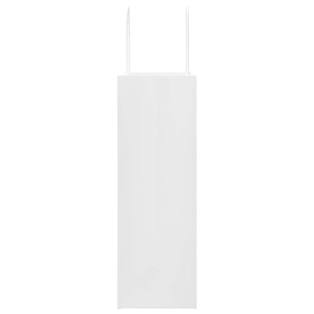Produktbild för Papperspåsar 250 st med handtag vit 26x12x35 cm