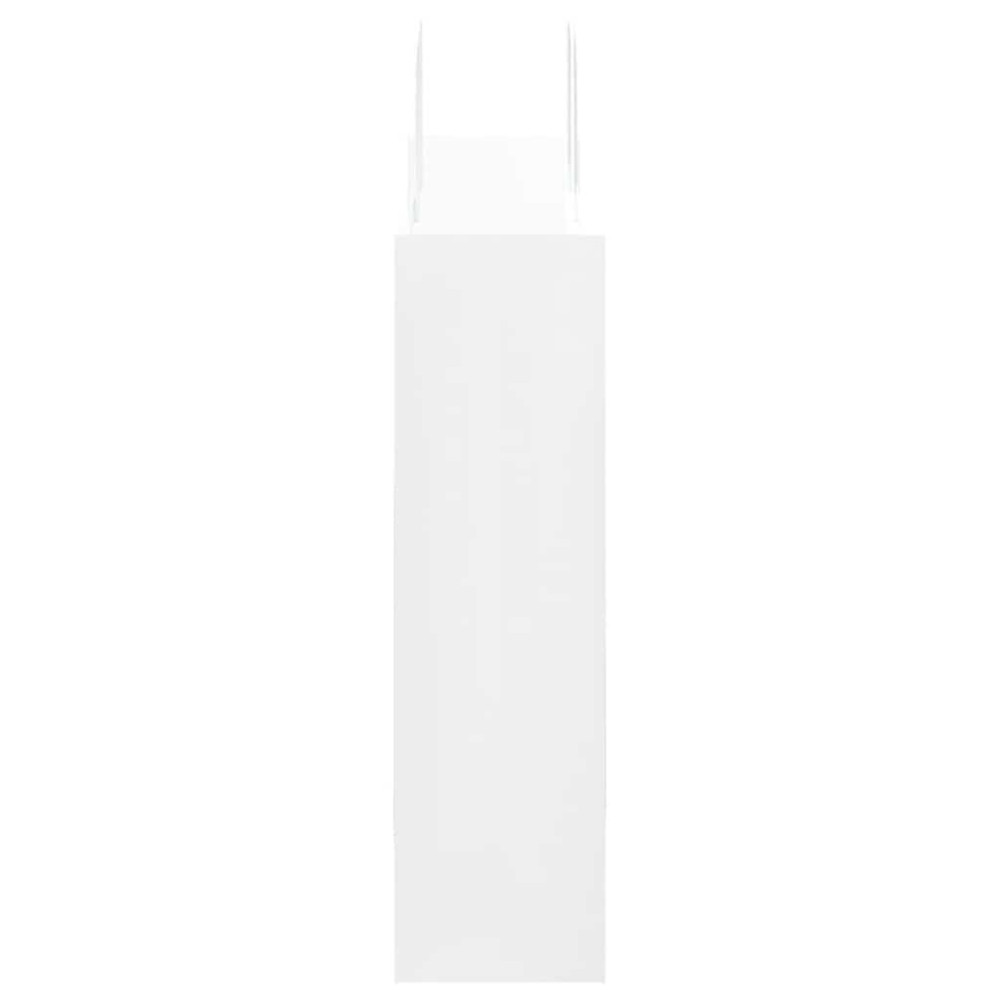 Produktbild för Papperspåsar 250 st med handtag vit 32x12x42 cm