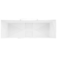 Produktbild för Papperspåsar 250 st med handtag vit 32x12x42 cm