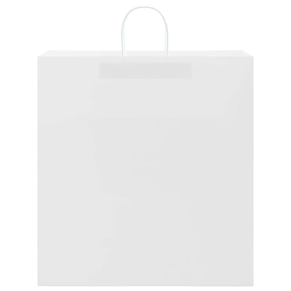 Produktbild för Papperspåsar 250 st med handtag vit 45x17x48 cm
